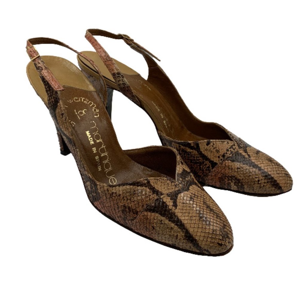 Stuart Weitzman Vintage Python Slingbacks - image 2